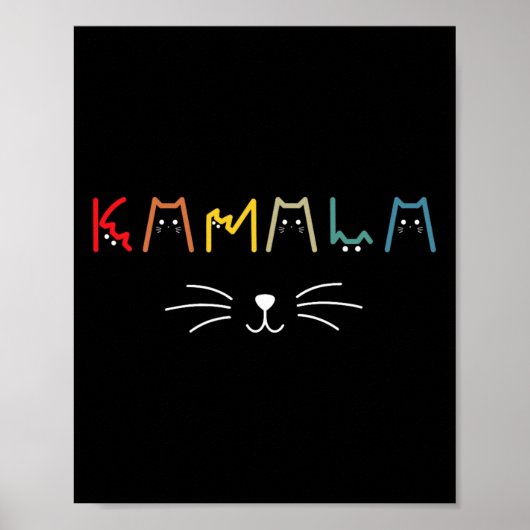 Poster Harris Cat Lettering Positive Funny 12 (Devant)