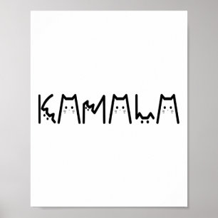 Poster Harris Cat Lettering Positive Funny Election 2024