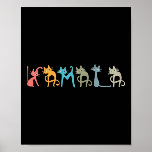 Poster Harris Chat Lettre Positive Drôle