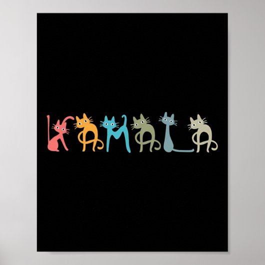 Poster Harris Chat Lettre Positive Drôle (Devant)
