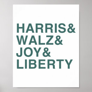 Poster Harris Et W Et Joie Et Liberté Shirt Kamala Harr