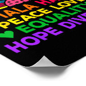 Poster Harris Peace Love Equality Hope Diversity (Coin)