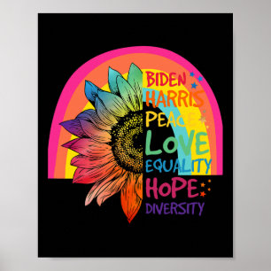 Poster Harris Peace Love Equality Hope Diversity 1