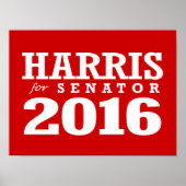 POSTER HARRIS POUR LE SÉNATEUR 2016 (Devant)