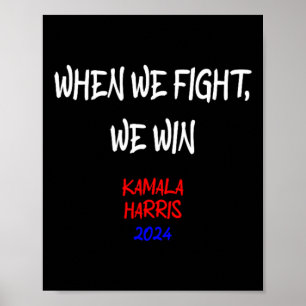 Poster Harris Quand nous combattons nous gagnons 2024 Pol