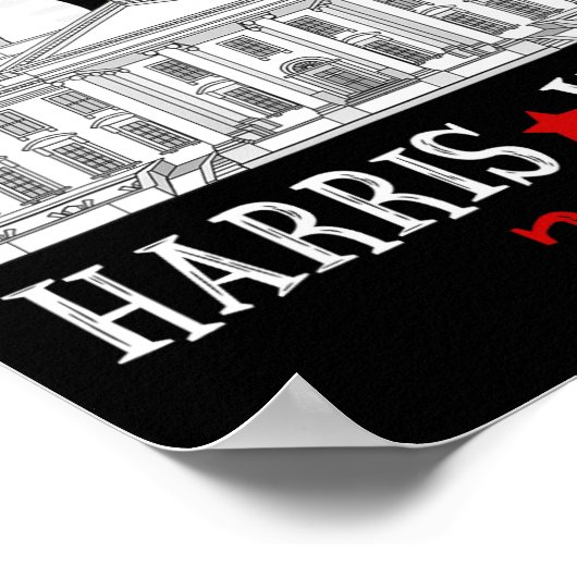 Poster Harris remporte l'élection présidentielle de 2024 (Coin)