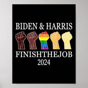 Poster Harris Terminons le drapeau américain du président