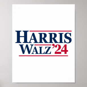 Poster Harris Tim Walz 2024 24 Pour Le Président Brat Usa
