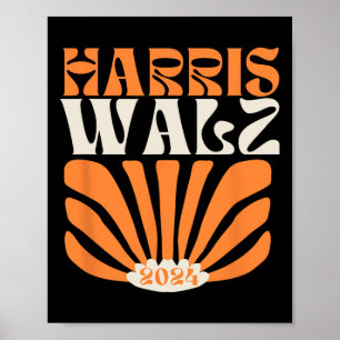 Poster Harris Tim Walz 2024 Election 2024 Harris Waltz