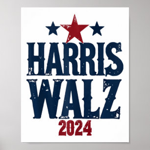 Poster Harris W 2024 Election Kamala Harris Tim Waltz 202