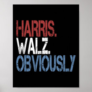 Poster Harris Waltz 2024 Élection Kamala Harris Tim Waltz