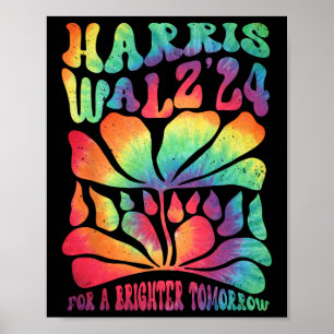 Poster Harris Waltz 2024 Élection Pour Un Demain Plus Bri