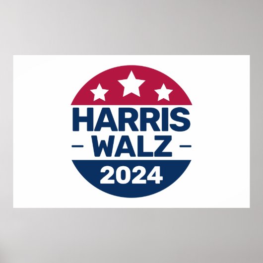 Poster Harris Walz 2024 Campagne pour le président Patrio (Devant)