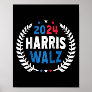 Poster Harris Walz 2024 Election Kamala Harris Tim Waltz