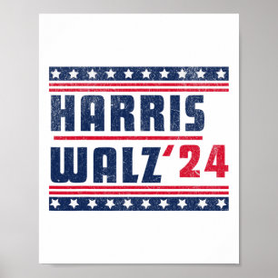 Poster Harris Walz 2024 Kamala Harris Et Tim Walz 2024