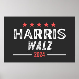 Poster Harris Walz 2024, kamala harris président, Walz VP