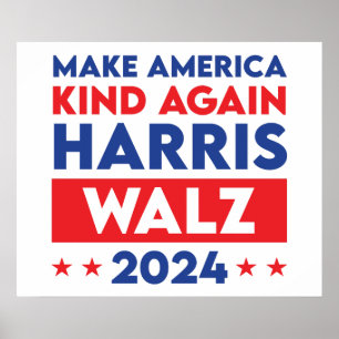 Poster Harris Walz 2024 Rendre l'Amérique