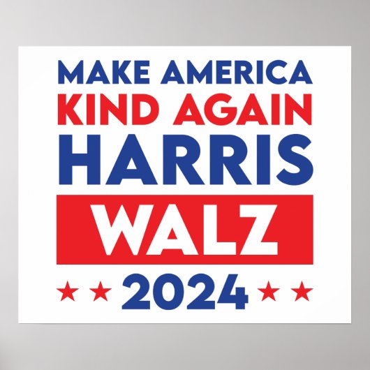Poster Harris Walz 2024 Rendre l'Amérique (Devant)
