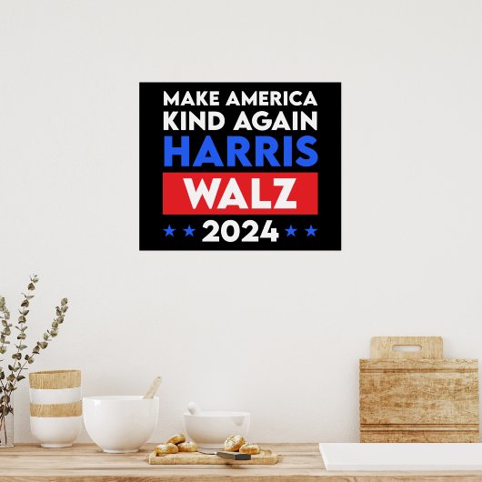 Poster Harris Walz 2024 Rendre l'Amérique (Cuisine)