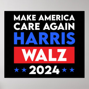 Poster Harris Walz 2024 Rendre l'Amérique à nouveau conce