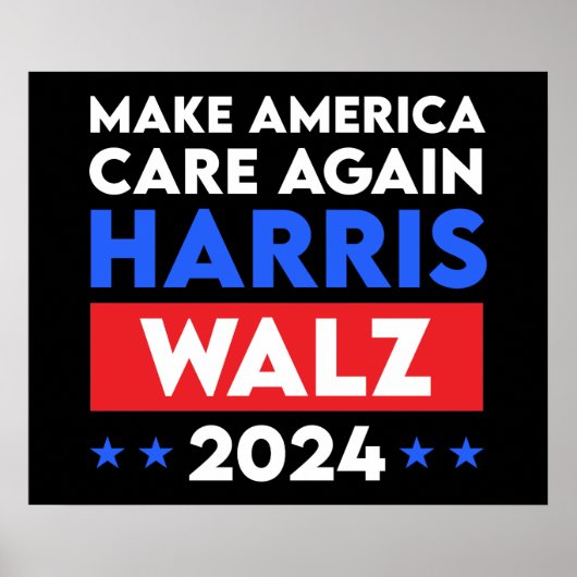 Poster Harris Walz 2024 Rendre l'Amérique à nouveau conce (Devant)
