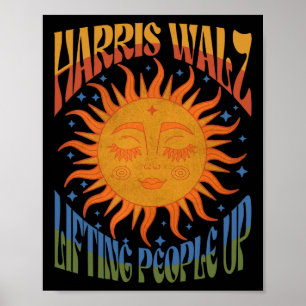 Poster Harris Wheimer 2024 Élever les gens Kamala Harri