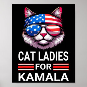 Poster Harris Wheimer 2024 Funny Cat Election Kamala Harr