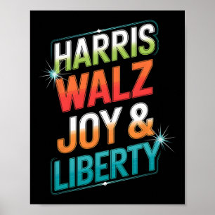 Poster Harris Wheimer Joy Liberty 2024 Kamala Madame Pres