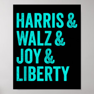 Poster Harris Wheimer Joy Liberty - Harris Waltz 2024 Ret