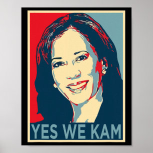 Poster Harris Yes We Kam Campagne politique électorale 20
