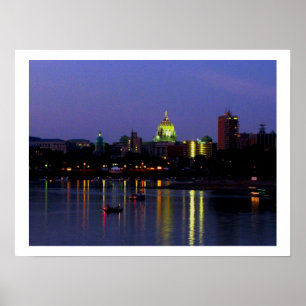 Poster Harrisburg et Susquehanna Print