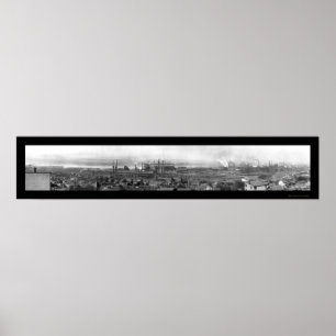 Poster Harrisburg PA Steel Company Photo 1909