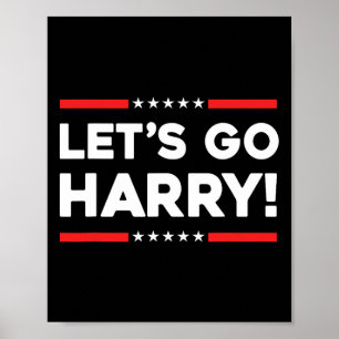 Poster Harry B Drôle Kamala Harris Tim W 2024 Allons-y Ha
