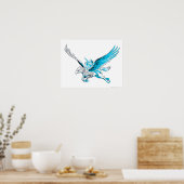 Poster Harry et Hermione sur un Hippogriff (Cuisine)