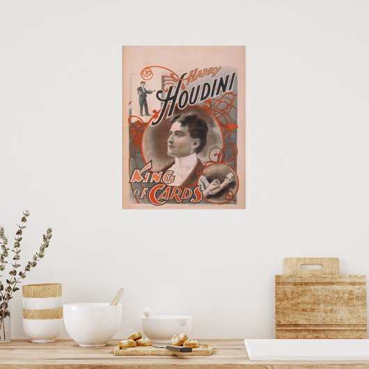 Poster Harry HOUDINI Magicien VAUDEVILLE (Cuisine)