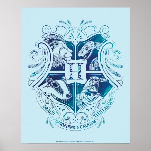 Poster Harry Potter | Aguamenti Blason HOGWARTS™ (Devant)