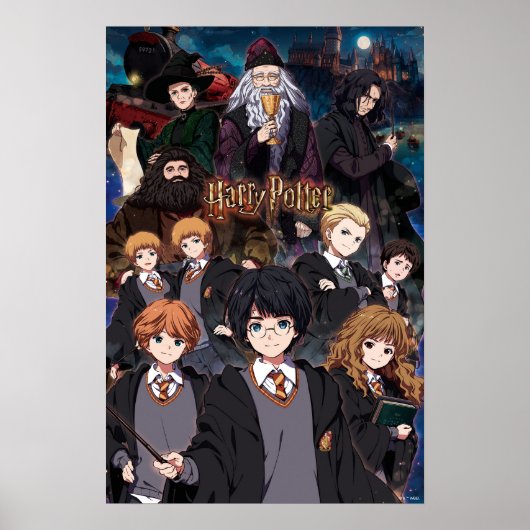Poster HARRY POTTER™ Anime Ensemble Scene (Devant)