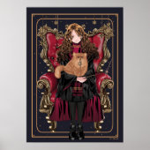 Poster HARRY POTTER™ | Anime Hermione Granger assis (Devant)
