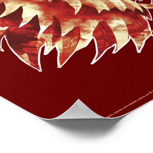 Poster Harry Potter | Aquarelle Lion GRYFFINDOR™ (Coin)