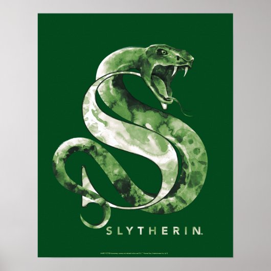 Poster Harry Potter | Aquarelle SLYTHERIN™ (Devant)