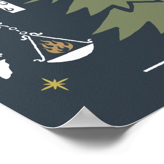 Poster HARRY POTTER™ Arbre de Noël magique (Coin)