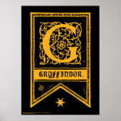Poster Harry Potter | Bannière Monogramme Gryffindor (Devant)