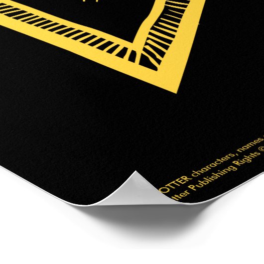 Poster Harry Potter | Bannière Monogramme Hufflepuff (Coin)