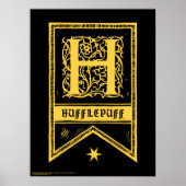 Poster Harry Potter | Bannière Monogramme Hufflepuff (Devant)