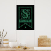 Poster Harry Potter | Bannière Monogramme Slytherin (Cuisine)
