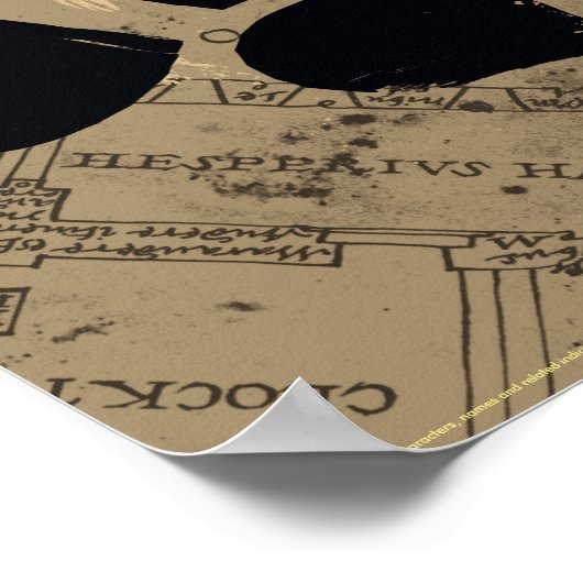 Poster Harry Potter | CARTE DIRIGÉE™ Empreintes de pas (Coin)