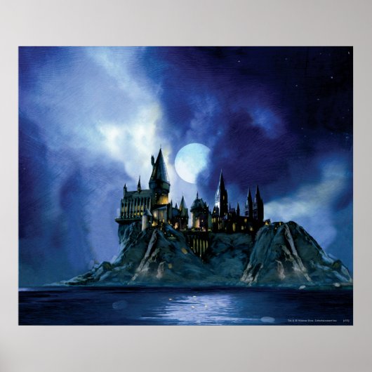 Poster Harry Potter Castle | Hogwarts at Night (Devant)