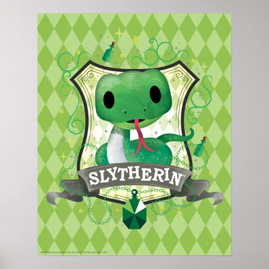 Poster Harry Potter | Charmant Blason SLYTHERIN™ (Devant)