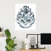 Poster Harry Potter | Cimier de Poudlard - Bleu (Bureau à domicile)