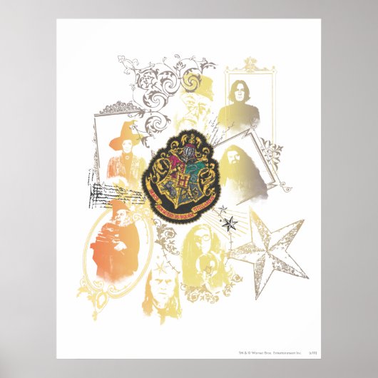 Poster Harry Potter | Cimier de Poudlard coloré (Devant)